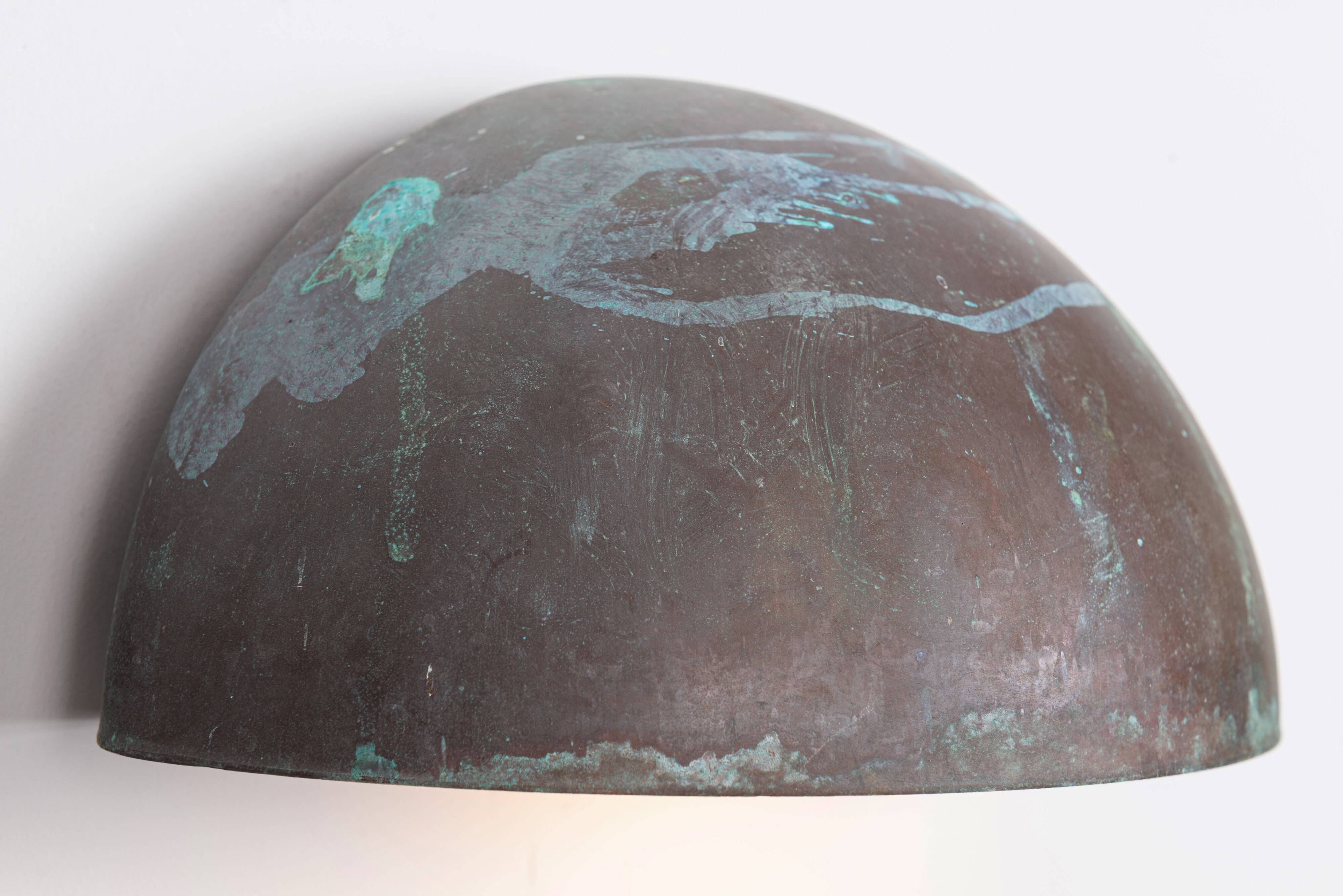 Horn Belysning Type 6650 wall lamp in patinated copper