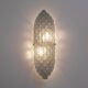Pair of Clear Murano Glass Wall Sconces with Textured Relief