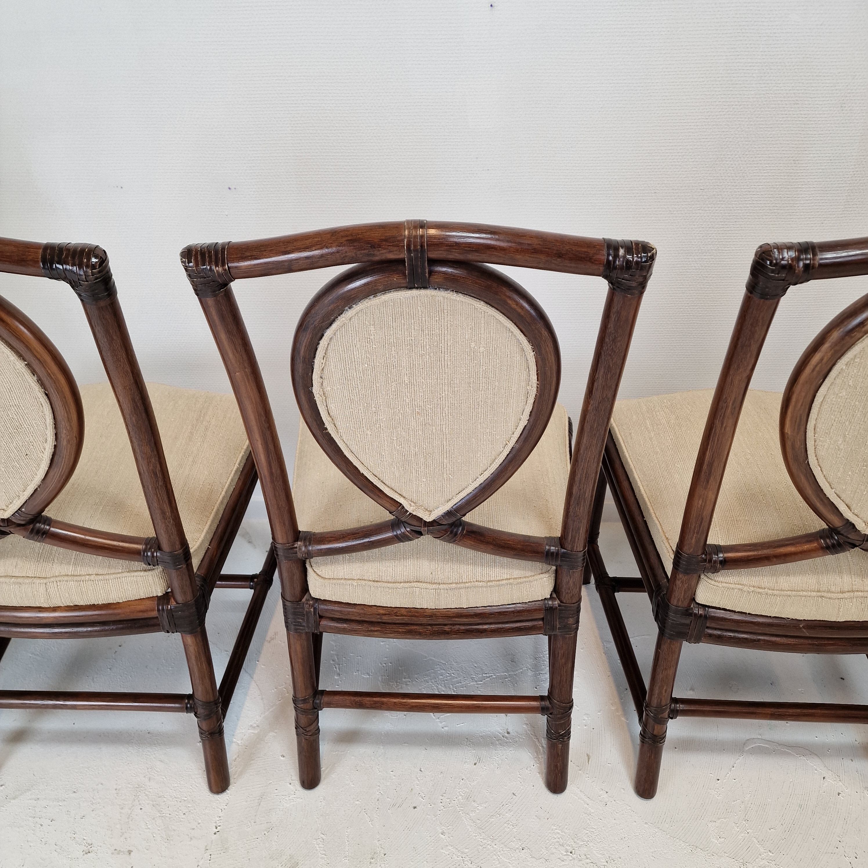 Set of 6 Bamboo Dining Chairs from Gasparucci Italo, 1970s