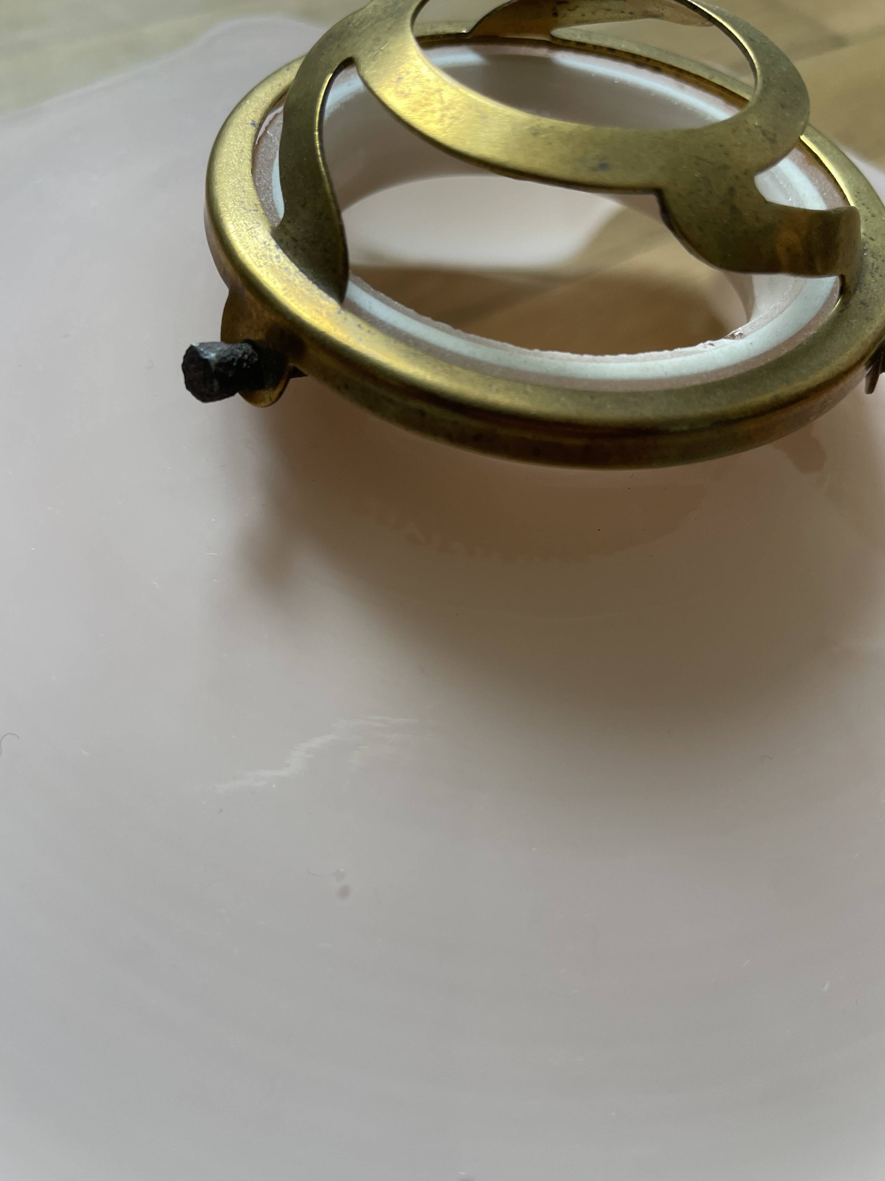 Vintage opaline pink glass lampshade from Czechoslovakia 250912