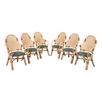 Ensemble de 6 chaises d’intérieur / d’extérieur vintage 1970