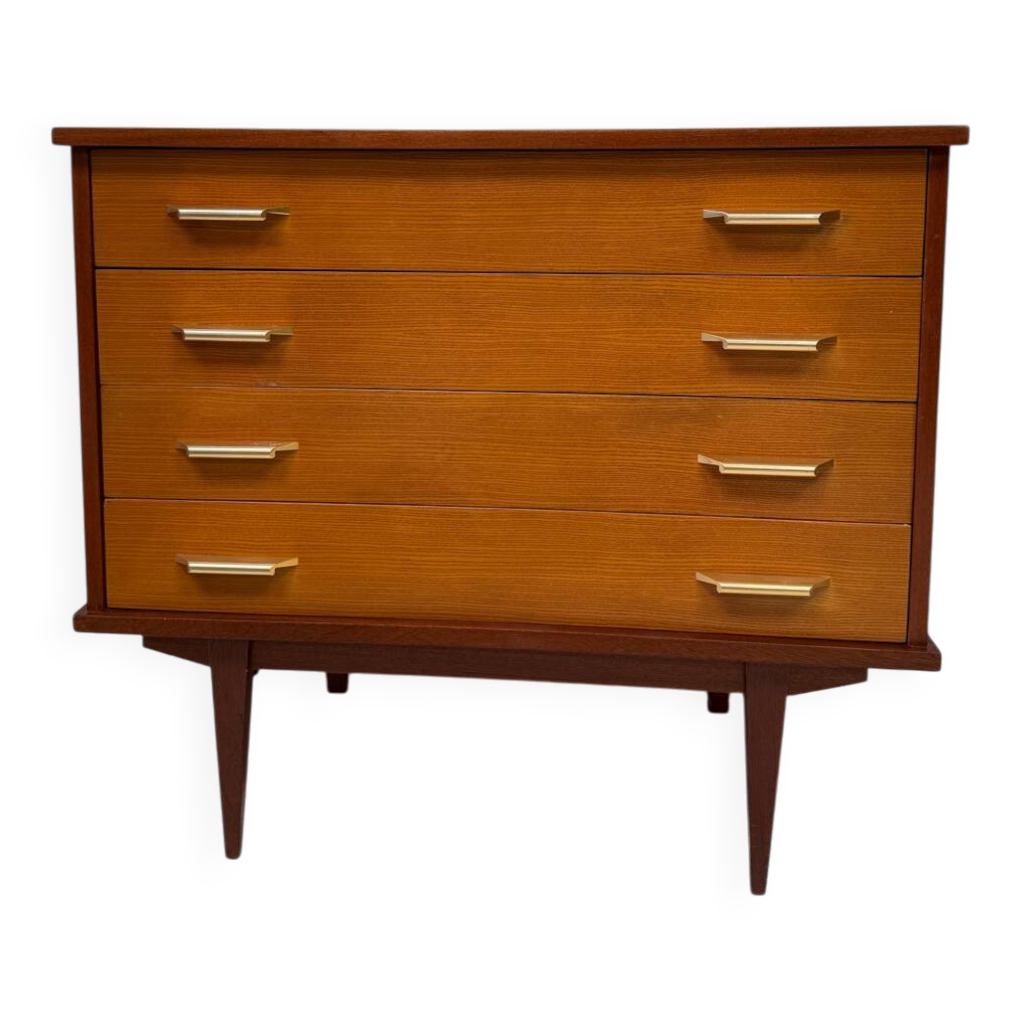 Vintage chest of drawers with spindle legs