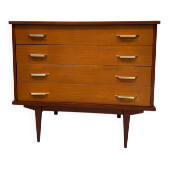 Vintage chest of drawers with spindle legs
