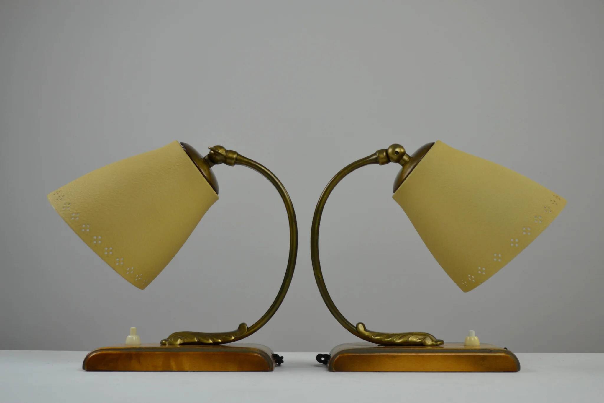 Pair of Table or Desk Lamps, Sweden, 1940s/1950s by EWÅ Armaturfabrik (attributed)