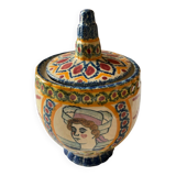 Henriot-Quimper faience sugar bowl in excellent condition.