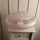 XXL pink Murano glass table lamp with white metal base, postmodern Memphis style, Italian 1980s
