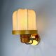 Italian articulated "Cocoon" wall light, resin and pine, 1970s