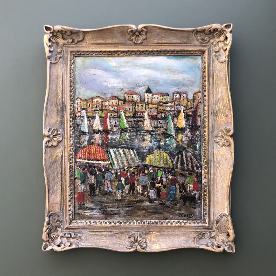 Old table "The port market"