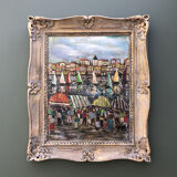 Old table "The port market"