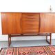 Teak high sideboard in vintage style from the 60s-70s, Vamo style, 60s-70s.