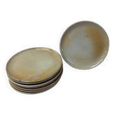 Set of 8 marsh stoneware plates