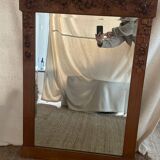 Carved oak mirror, 1950s