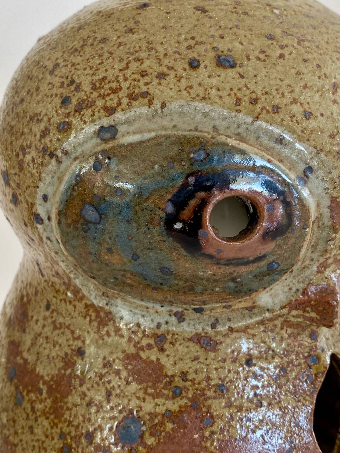 Guy Baudat stoneware owl night light