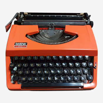 Brother 210 vintage orange typewriter