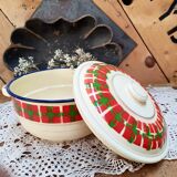 Vintage enamelled sheet metal pot