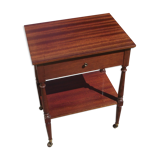 Solid mahogany board bedside table
