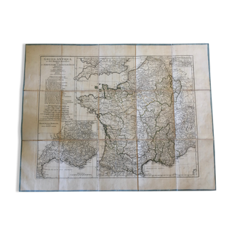 Old Gallia Antiqua Map, France