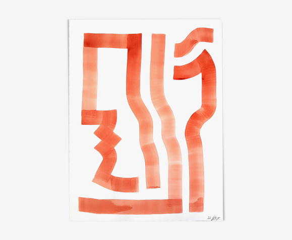 Encre sur papier - "Empreinte 2"