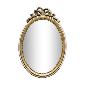 Miroir ovale ancien de - bois louis