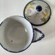 Earthenware bowl with lid from Charolles, village decoration.