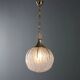 Suspension vintage en métal, laiton et verre, Italie, années 1970