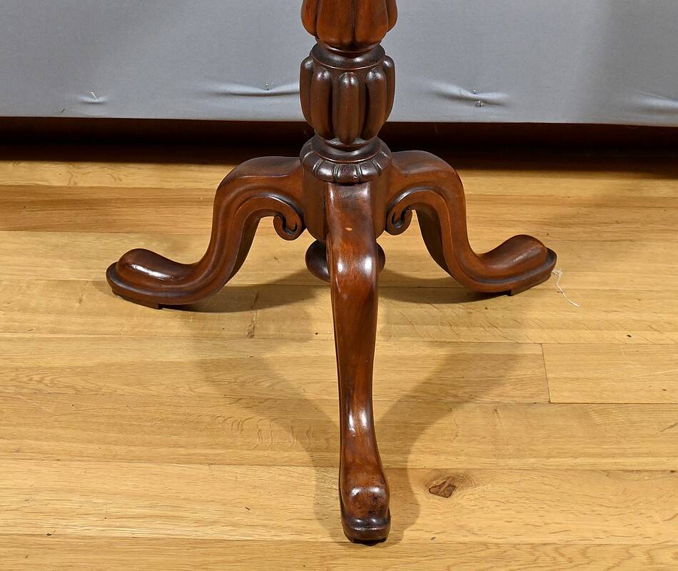 Mahogany Tripod Pedestal Table, Louis Philippe Style – 2nd half of the 19th century