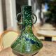 Green and marine terracotta vase