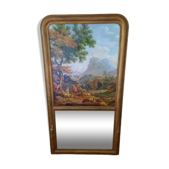 Old trumeau mirror 135/72