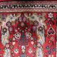 1920s handmade antique wool floral medallion rug, red, 87 × 151 cm - 1C1297