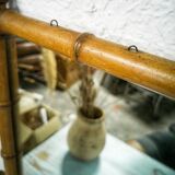 Bamboo-style wooden mirror