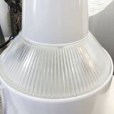 White glass pendant light, 1970