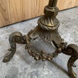 Louis XVI style gilt bronze fireplace set