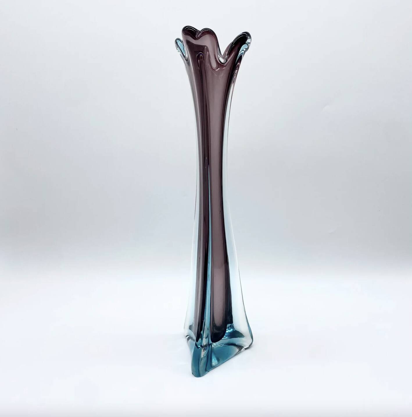 XXL eggplant vase / “Sommerso” — Italy, 1960/70s