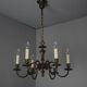 Vintage six-arm chandelier, 1970's.
