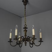 Vintage six-arm chandelier, 1970's.