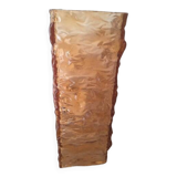 Amber molded glass wall lamp, 1960-70