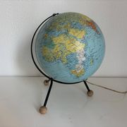 Vintage globe 1962 terrestrial world map glass tripod Taride - 32 cm