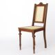 Antique Belgian Dining Chair, Restored Cane Chair, Beech Wood, c. 1930s