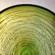 1970s green vase in hand worked Murano glass - made in Italy. 31 cm high.