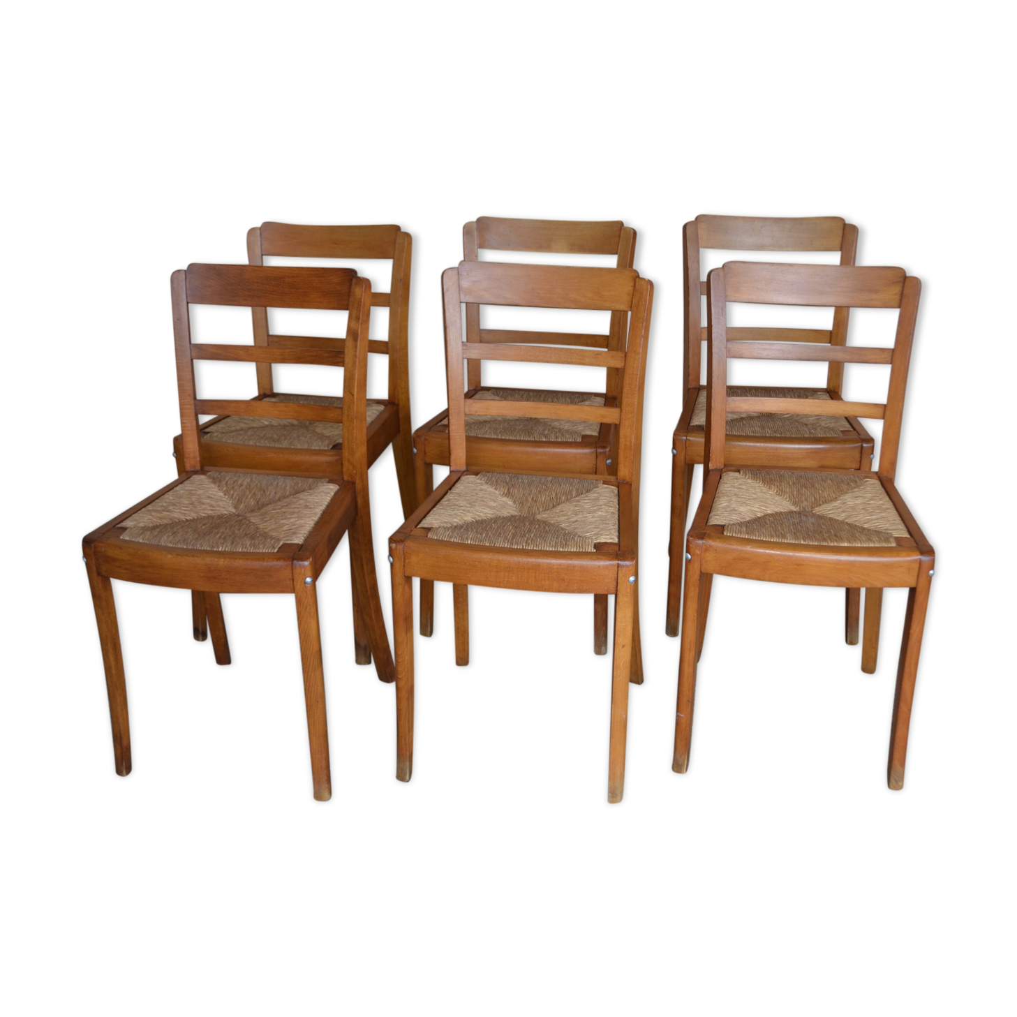 6 Luterma bistro chairs - Monobloc system - 1950s - vintage