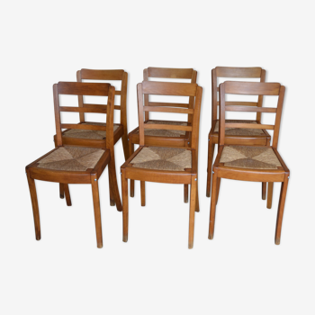 6 Luterma bistro chairs - Monobloc system - 1950s - vintage