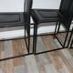 Lot de 4 chaises vintage cuir piqure sellier