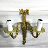 Pair of sconces Bronze 2 lights Louis XVI style