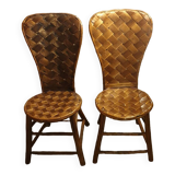 2 seventies palm tree chairs