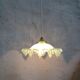 Suspension en verre de clichy vert mint