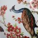 Porcelain candy with peacock decoration, 18 cm
