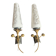 Pair of Art Deco wall sconces from the 1960s.