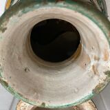 Berrada covered 62 cm amphora in faience of fez morocco