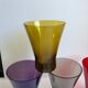 Set of 4 colorful design water glasses 70s