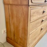 Commode ancienne, meuble de métier en orme massif